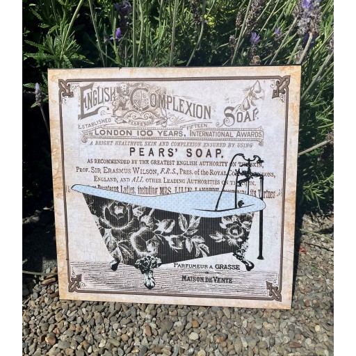 Pears Soap Bath Plaque